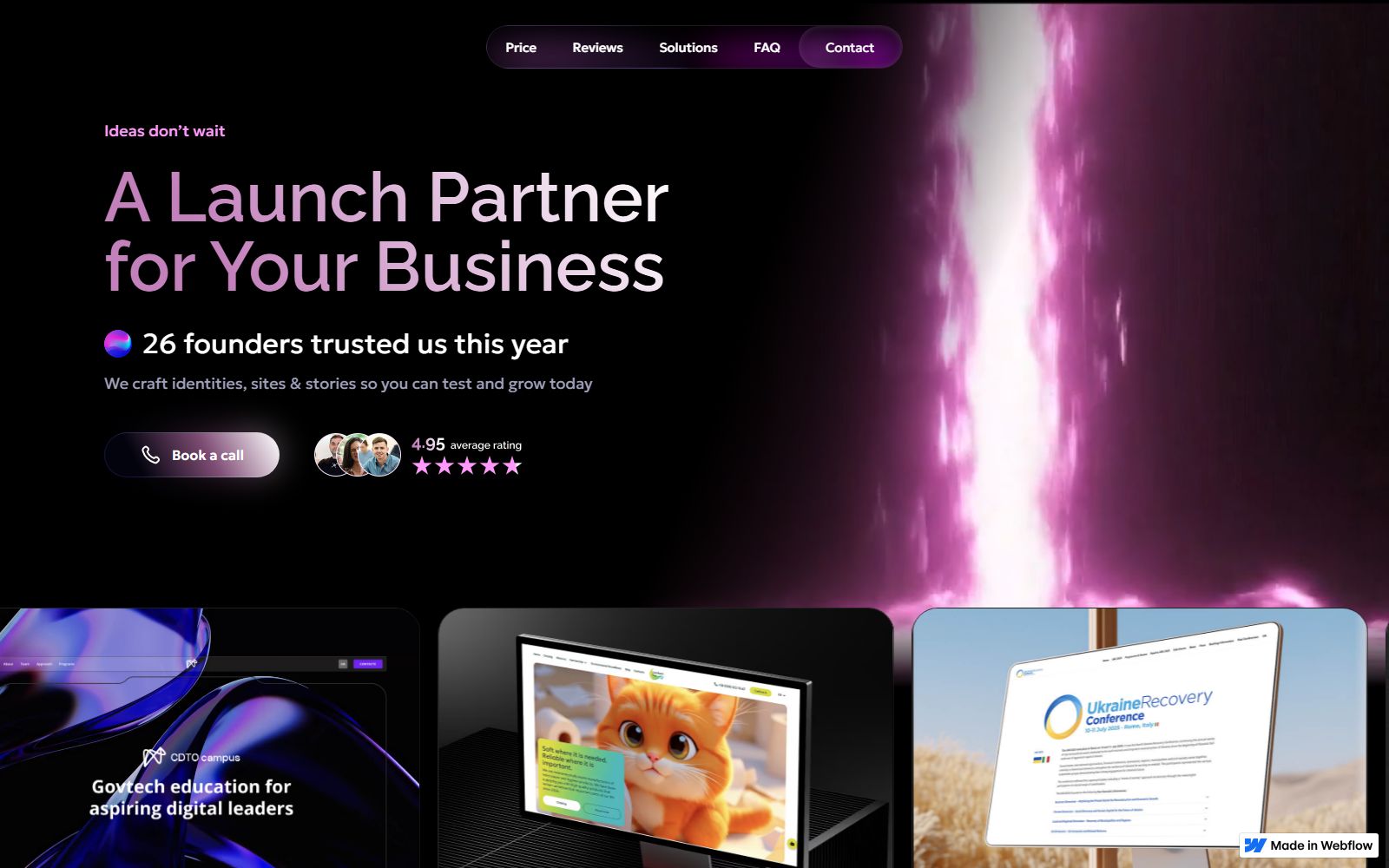 Launch Outflame homepage