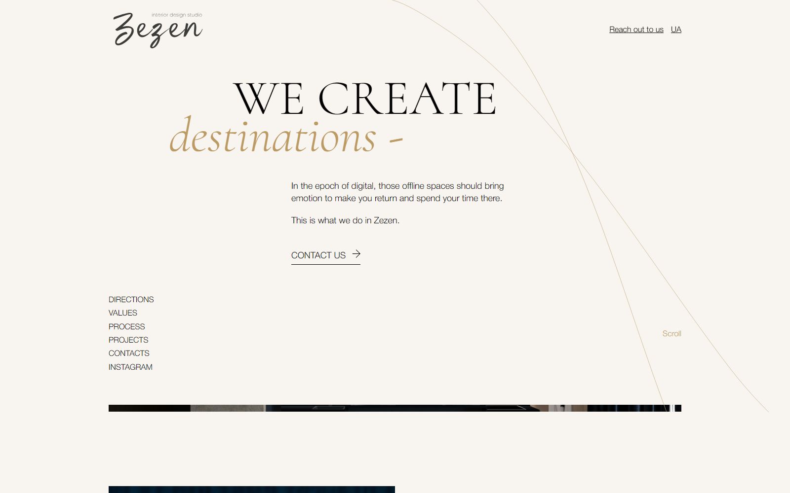 ZEZEN interior design studio site